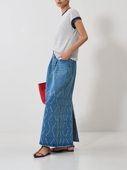 【予約販売】YENN LASER CUT DENIM SK Y261-22002