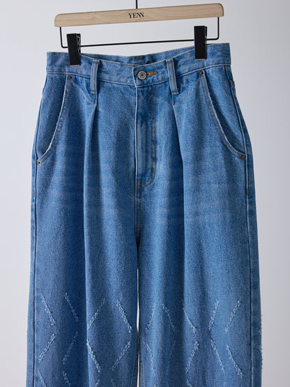 【予約販売】YENN LASER CUT WIDE DENIM Y261-31001