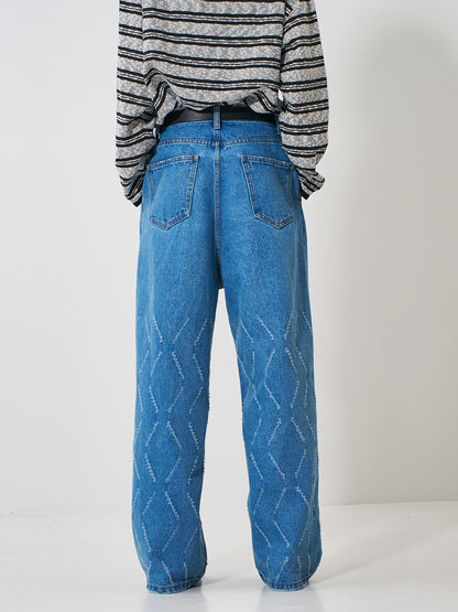 【予約販売】YENN LASER CUT WIDE DENIM Y261-31001