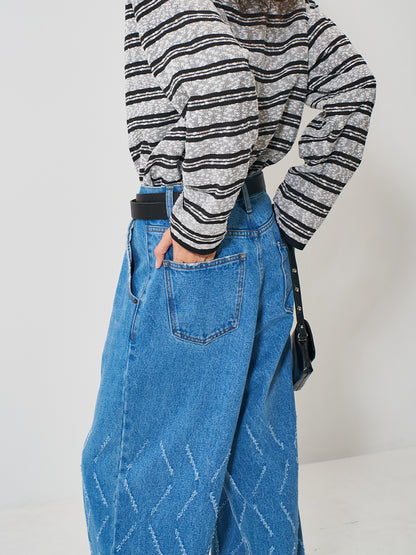 【予約販売】YENN LASER CUT WIDE DENIM Y261-31001