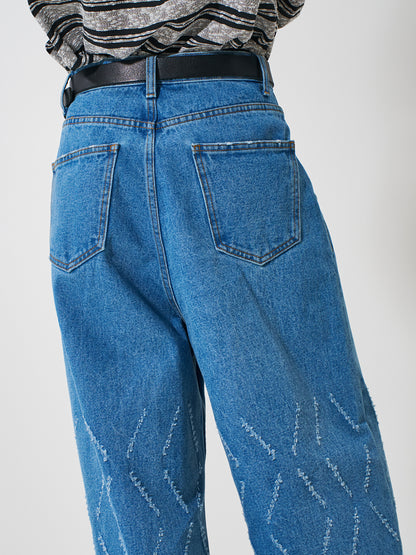 【予約販売】YENN LASER CUT WIDE DENIM Y261-31001