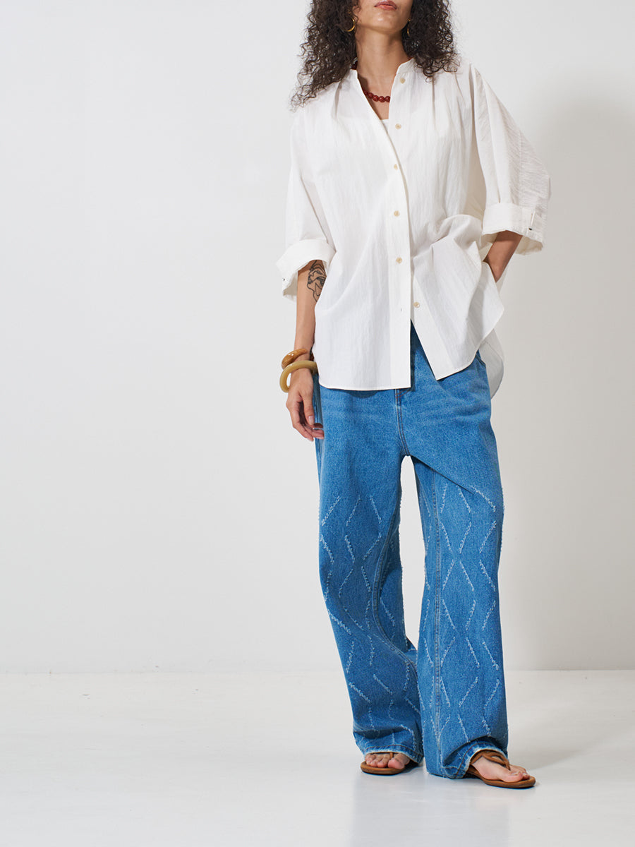 【予約販売】YENN LASER CUT WIDE DENIM Y261-31001
