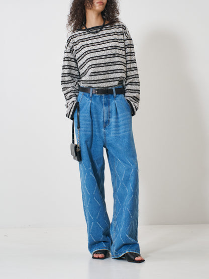 【予約販売】YENN LASER CUT WIDE DENIM Y261-31001