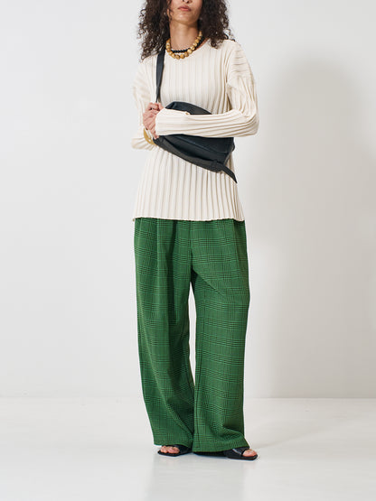 【予約販売】YENN PLAID TUCK EASY PT Y261-31008