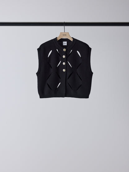 【予約販売】YENN CUT OUT PATTERN VEST Y261-91012