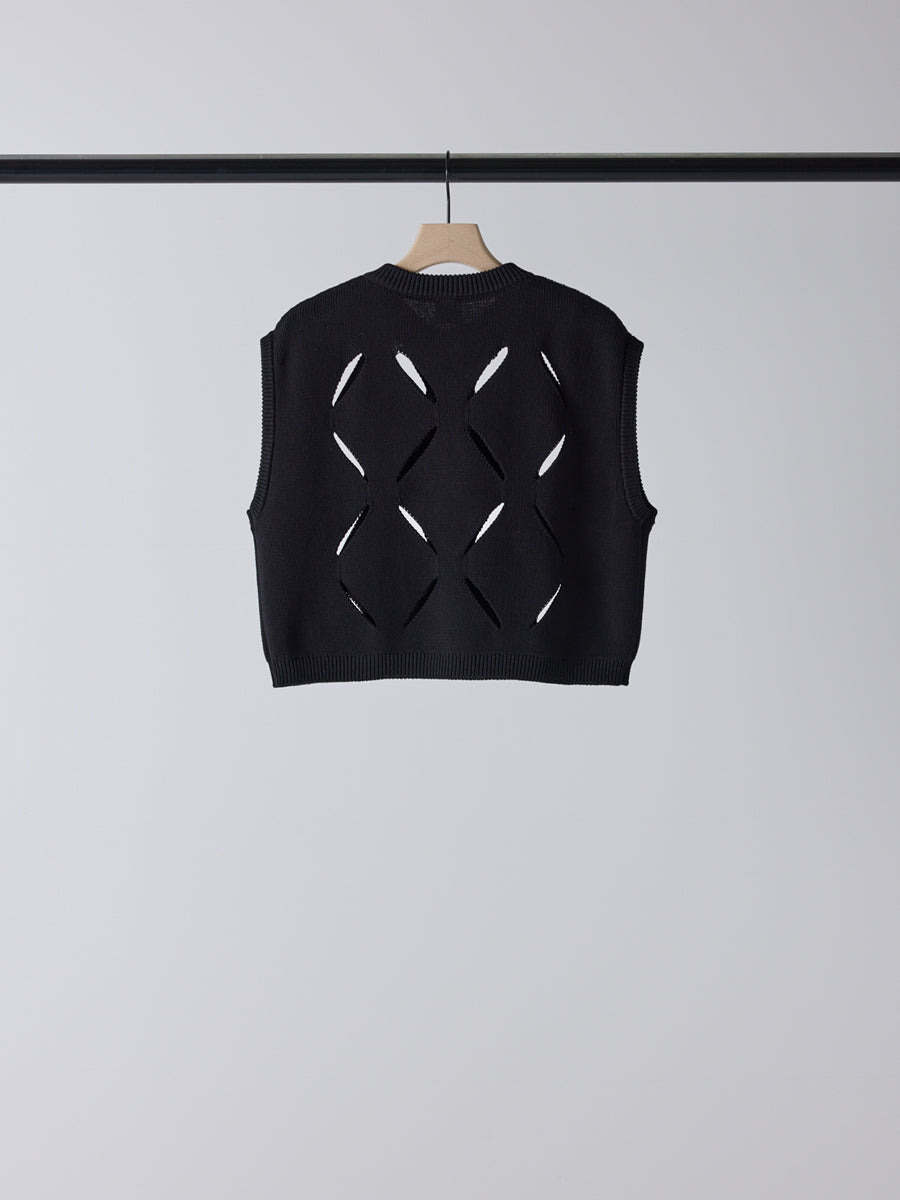 【予約販売】YENN CUT OUT PATTERN VEST Y261-91012