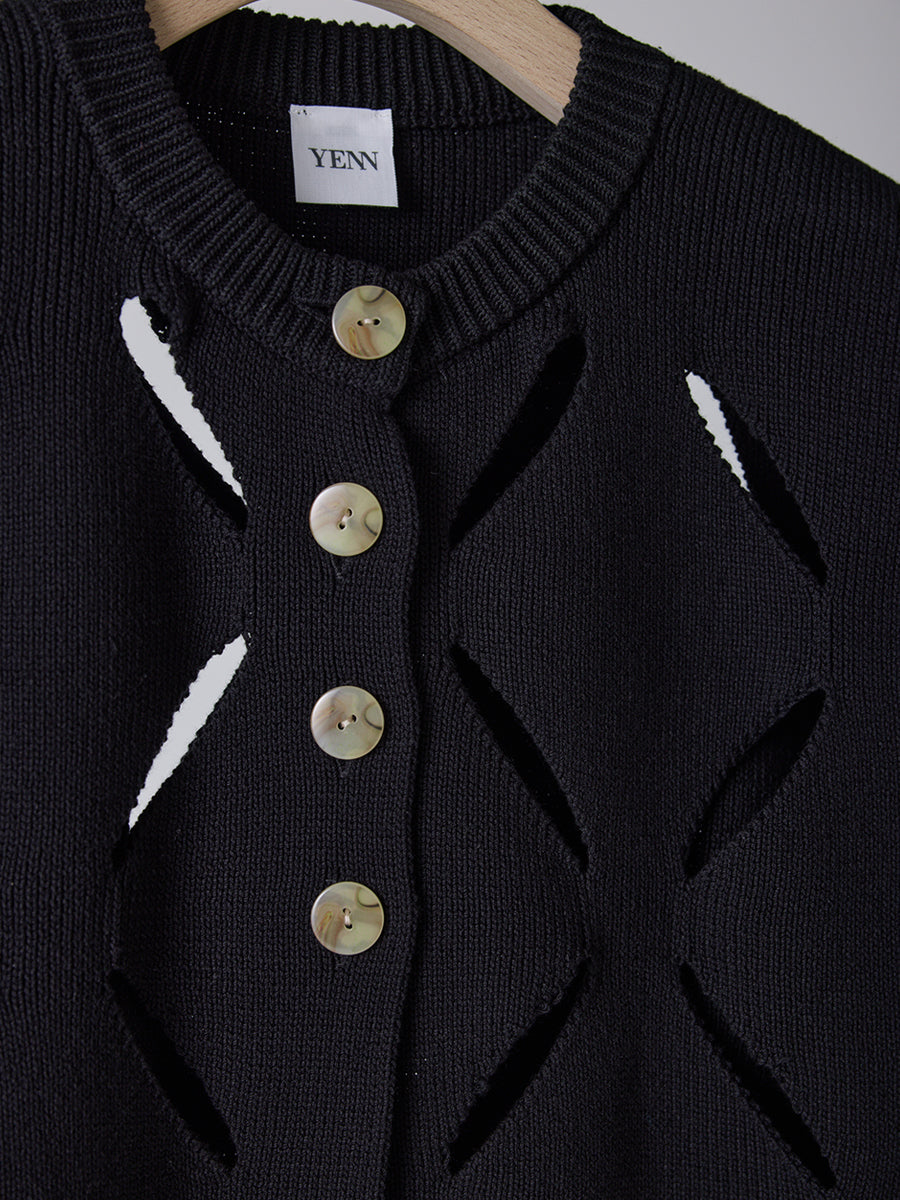 【予約販売】YENN CUT OUT PATTERN VEST Y261-91012