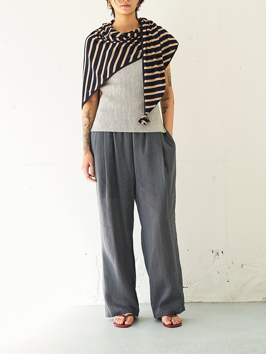 【予約販売】YENN STRIPED JERSEY SCARF Y262-01048