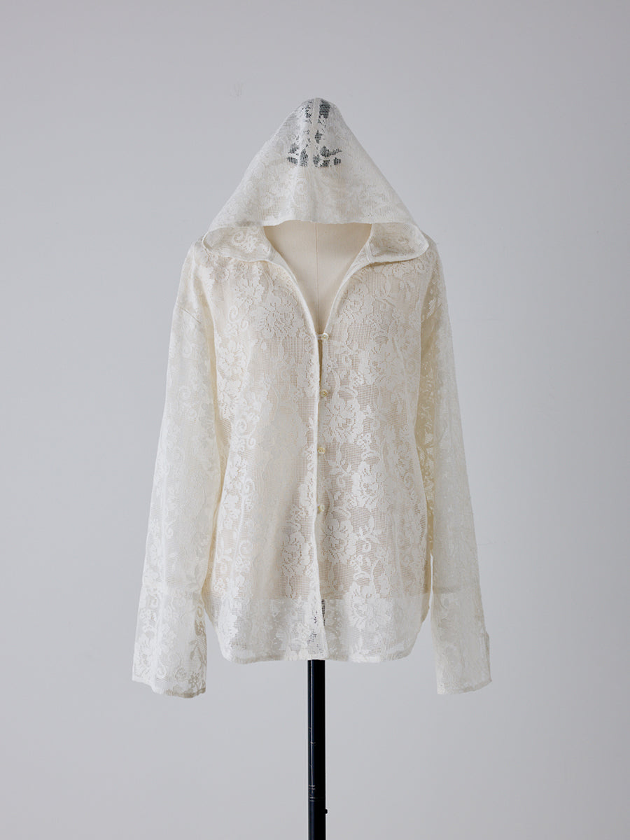 【予約販売】YENN PORTABLE LACE HOODIE Y262-12047