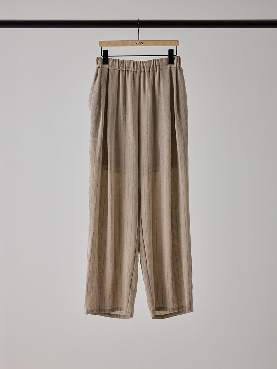 【予約販売】YENN SHEER STRIPE EASY PT Y262-31042