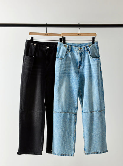 YENN TUCK BELT DENIM PT Y262-31064