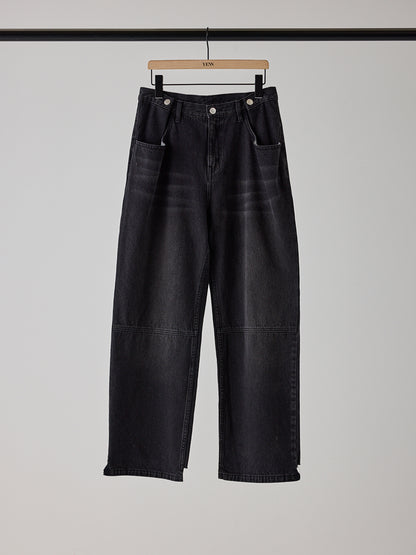 YENN TUCK BELT DENIM PT Y262-31064