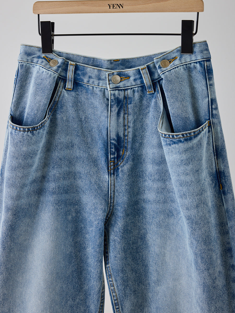 YENN TUCK BELT DENIM PT Y262-31064