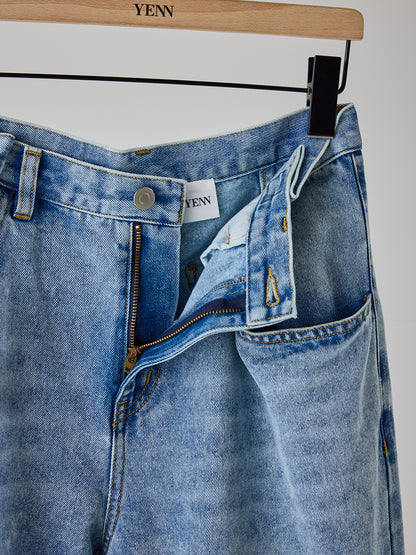 YENN TUCK BELT DENIM PT Y262-31064