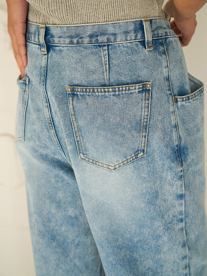 YENN TUCK BELT DENIM PT Y262-31064