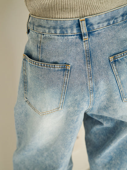 YENN TUCK BELT DENIM PT Y262-31064