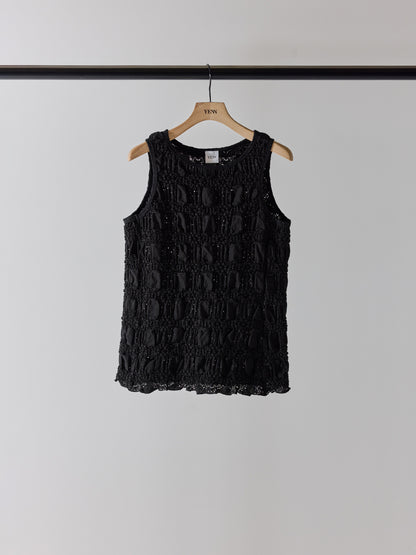 【予約販売】YENN SHRUNK LACE TANKTOP Y262-81053