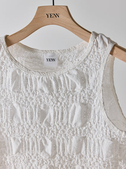 【予約販売】YENN SHRUNK LACE TANKTOP Y262-81053