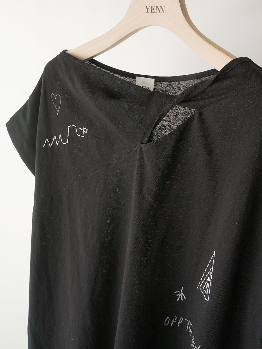【予約販売】YENN TWIST PRINT TEE Y262-81058