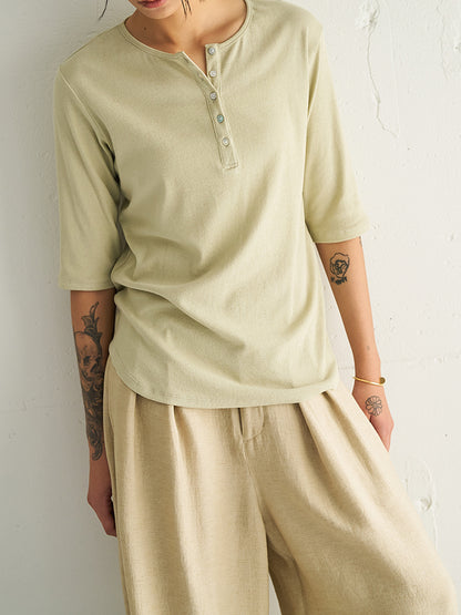 【予約販売】YENN HENRY NECK TEE Y262-82037