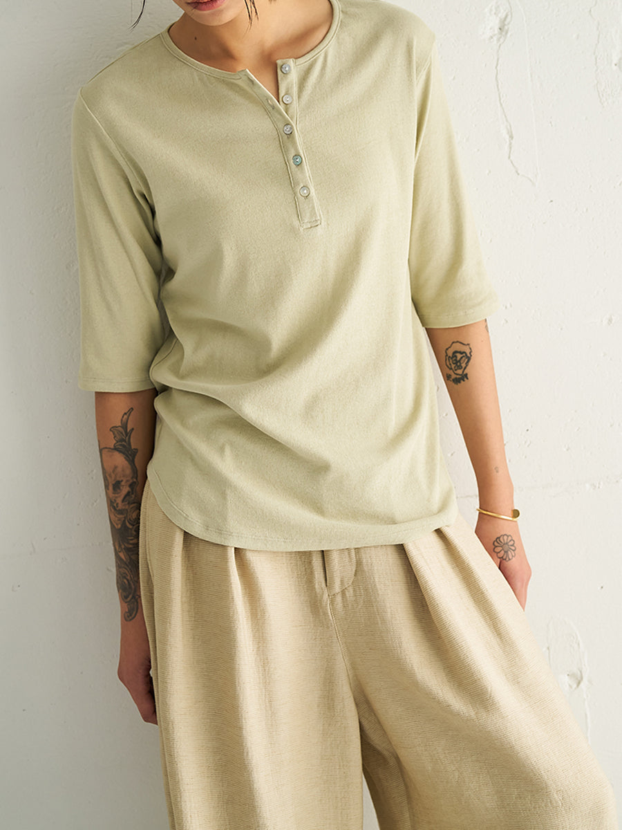 【予約販売】YENN HENRY NECK TEE Y262-82037