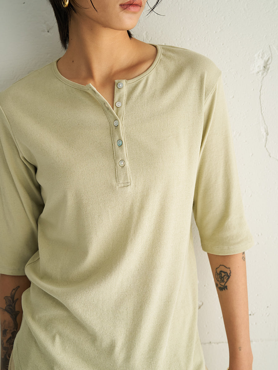【予約販売】YENN HENRY NECK TEE Y262-82037