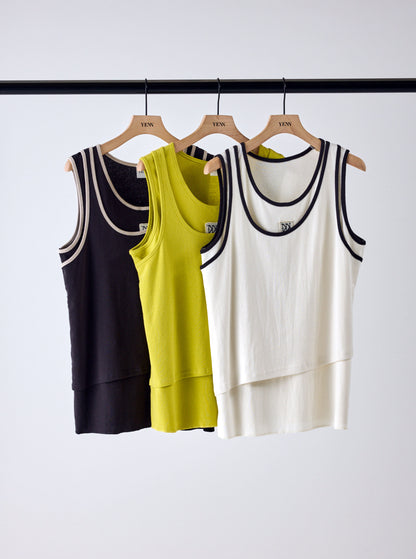 【予約販売】YENN COLOR LAYERED TANK Y262-82038