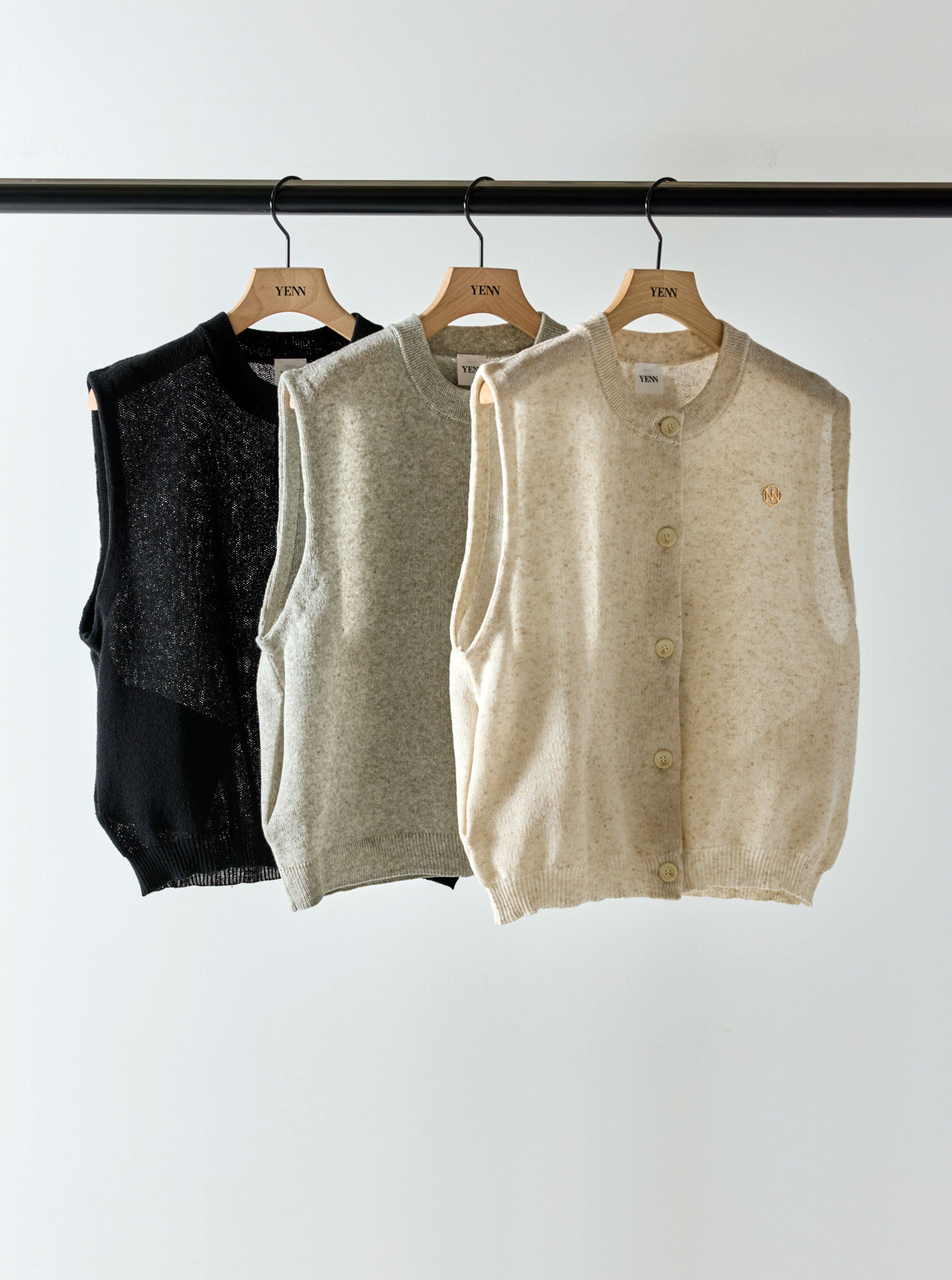 YENN LINEN SHEER VEST Y262-91061