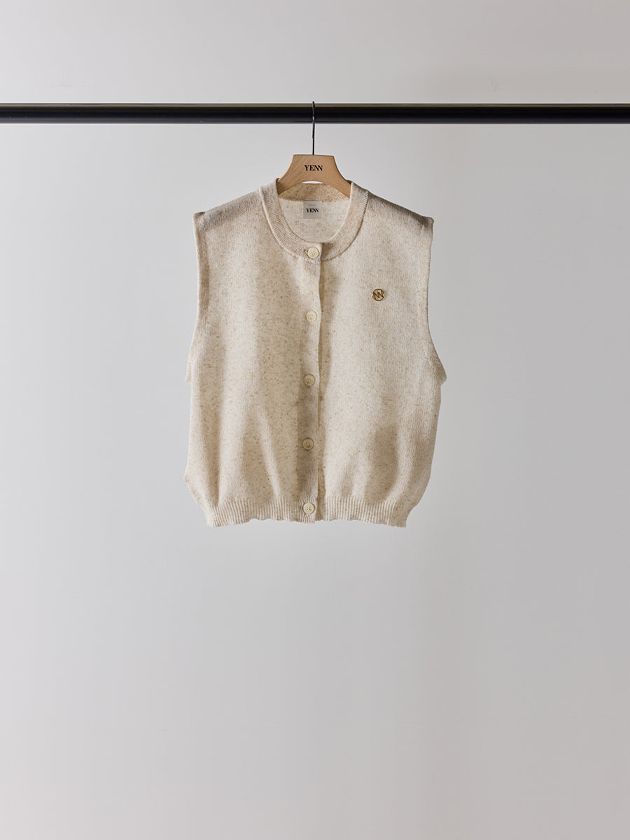 YENN LINEN SHEER VEST Y262-91061