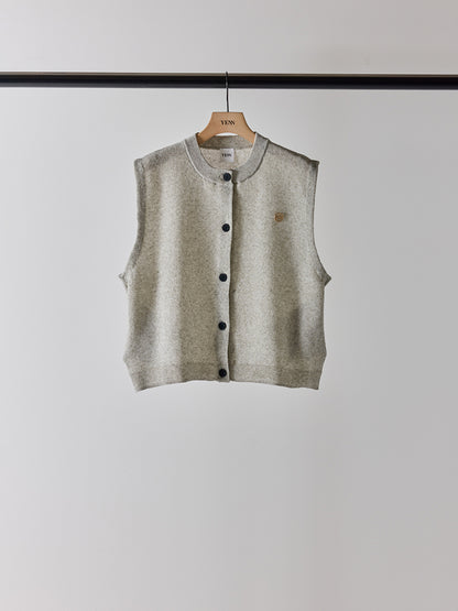 YENN LINEN SHEER VEST Y262-91061