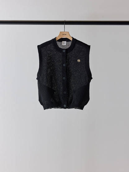 YENN LINEN SHEER VEST Y262-91061