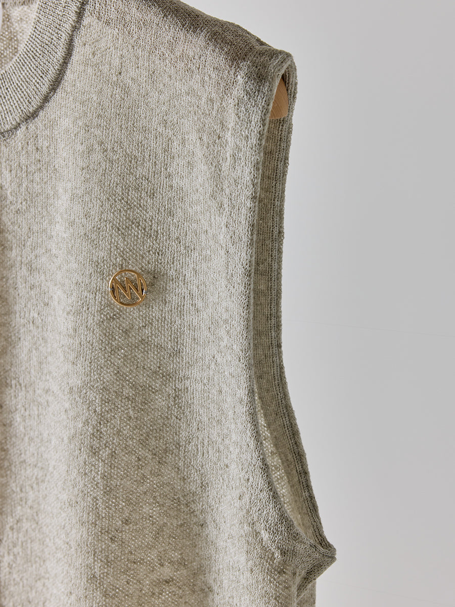 YENN LINEN SHEER VEST Y262-91061
