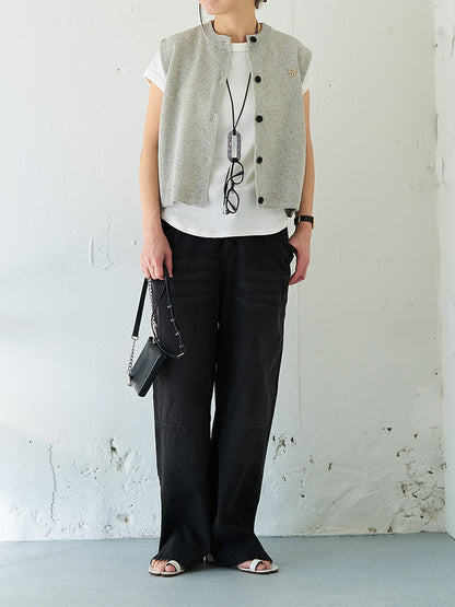 YENN LINEN SHEER VEST Y262-91061