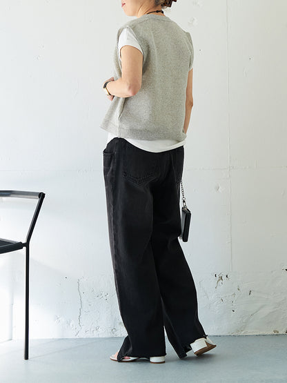 YENN LINEN SHEER VEST Y262-91061
