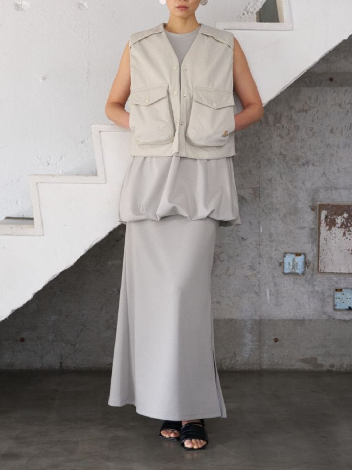 【予約販売】YENN PUFFY MILITARY VEST Y263-42094