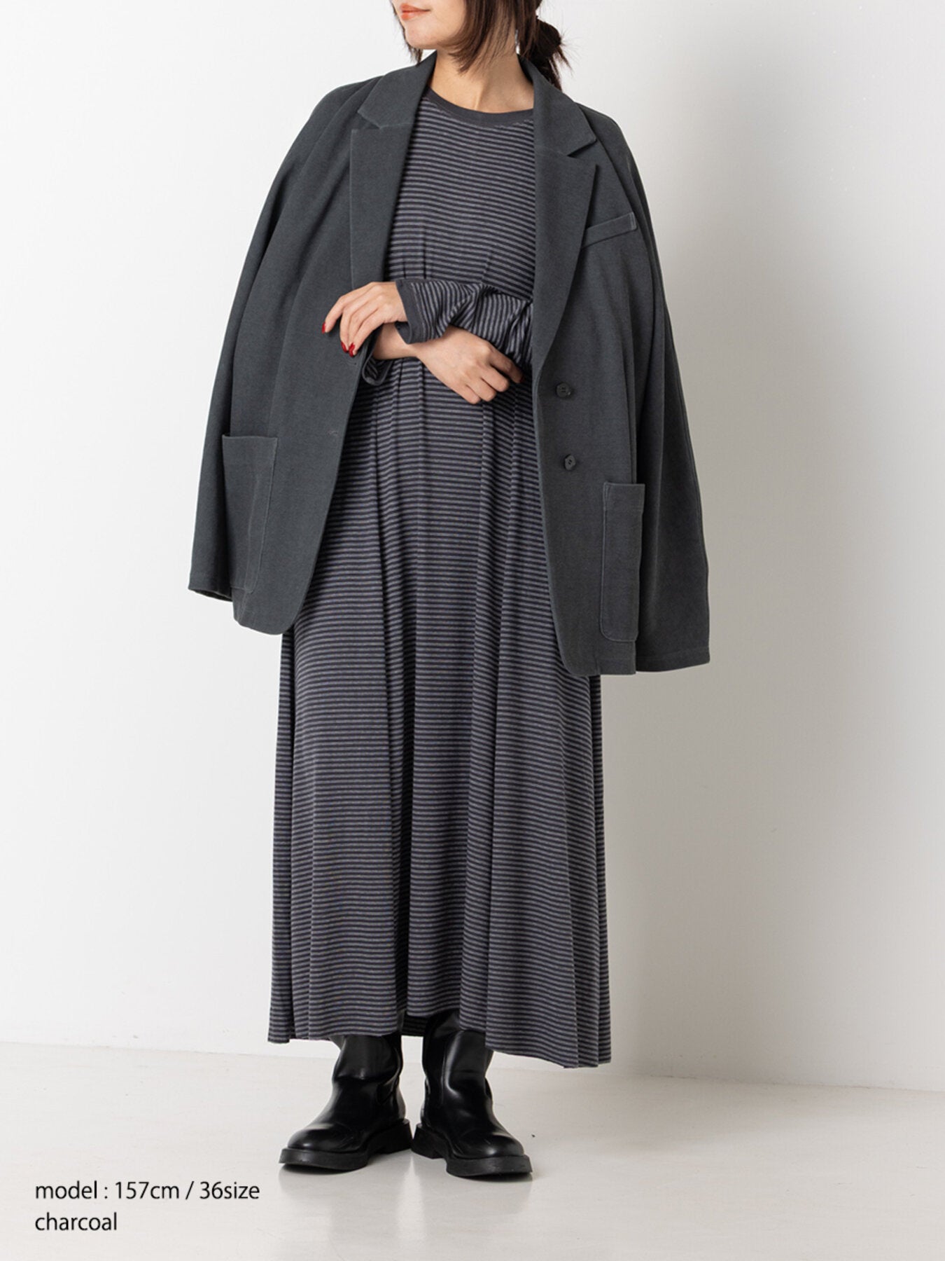 【予約販売】YENN JERSEY FLARE DRESS Y263-52084