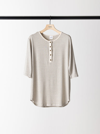 【予約販売】YENN HENRY 3,4 SLEEVE TEE Y263-82083