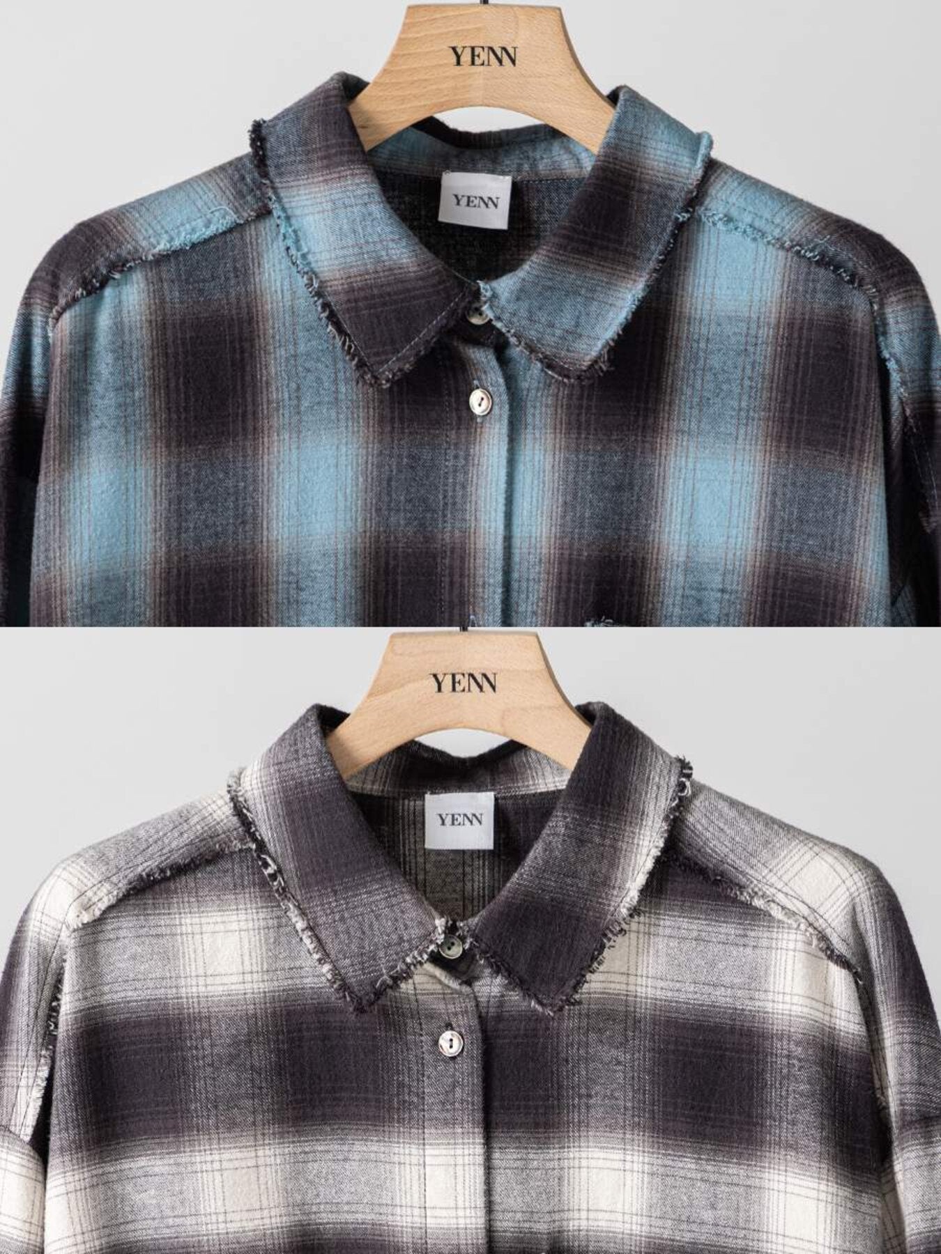 【予約販売】YENN WASHED PLAID SHIRT Y264-11123