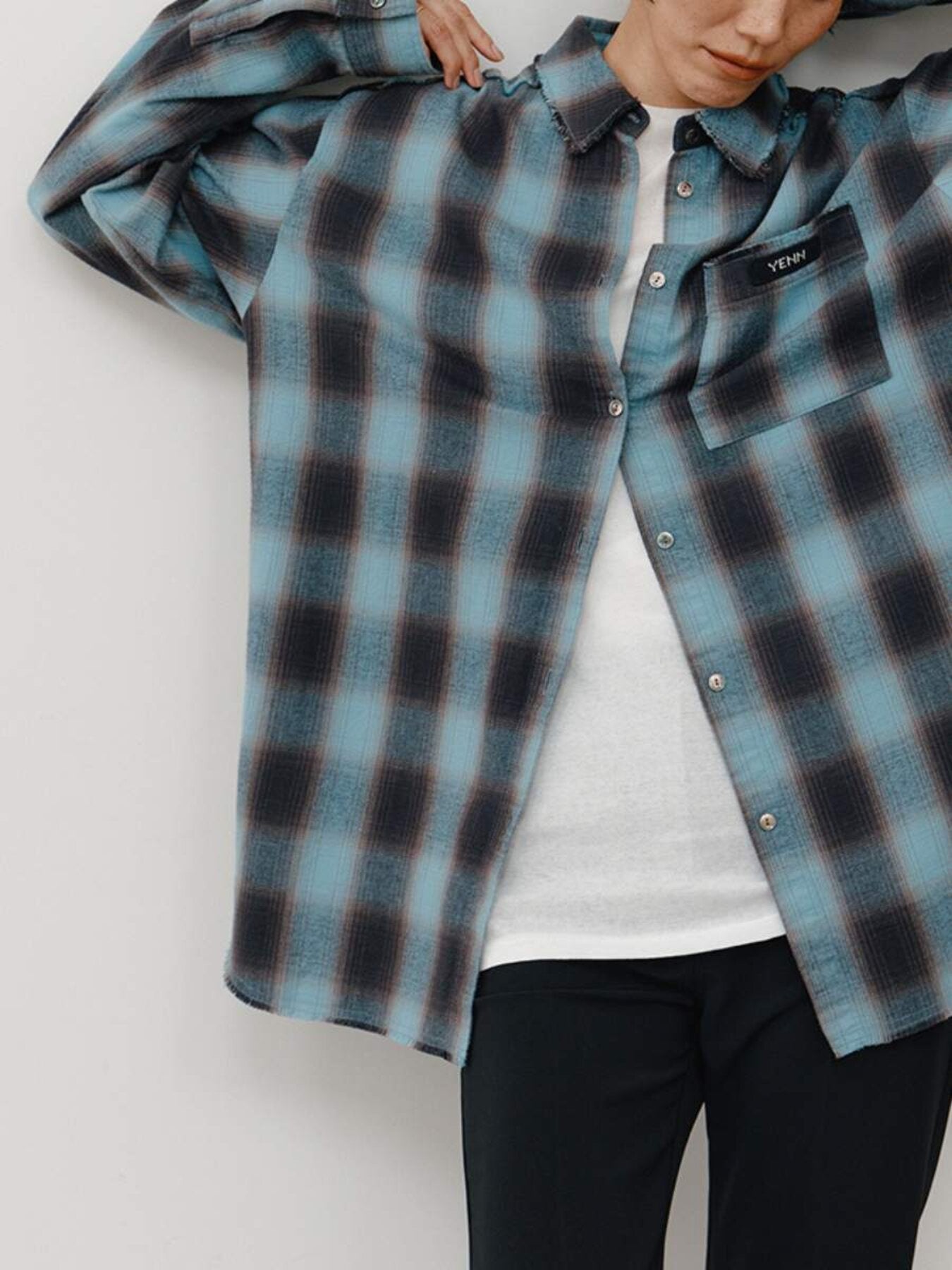 【予約販売】YENN WASHED PLAID SHIRT Y264-11123