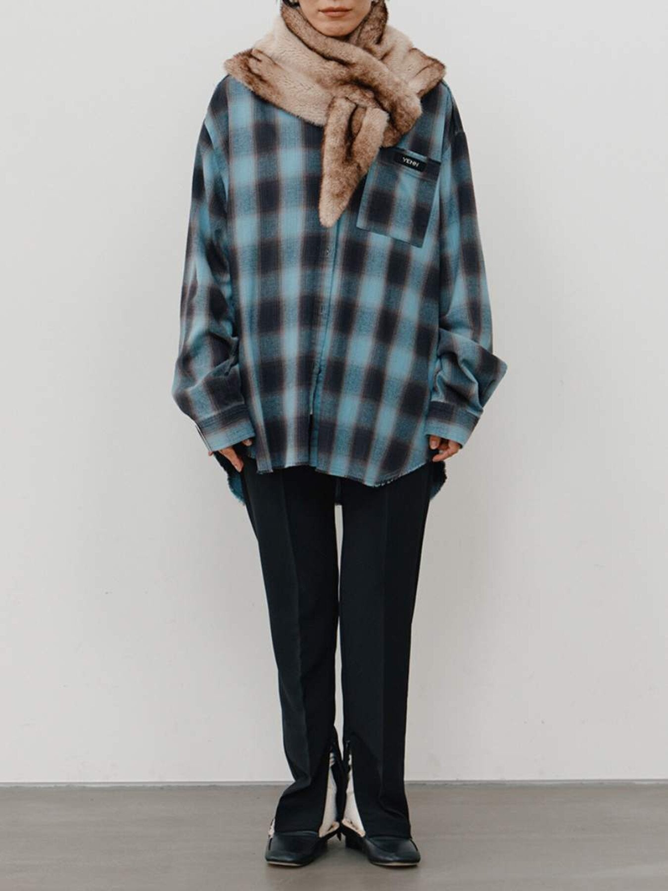 【予約販売】YENN WASHED PLAID SHIRT Y264-11123