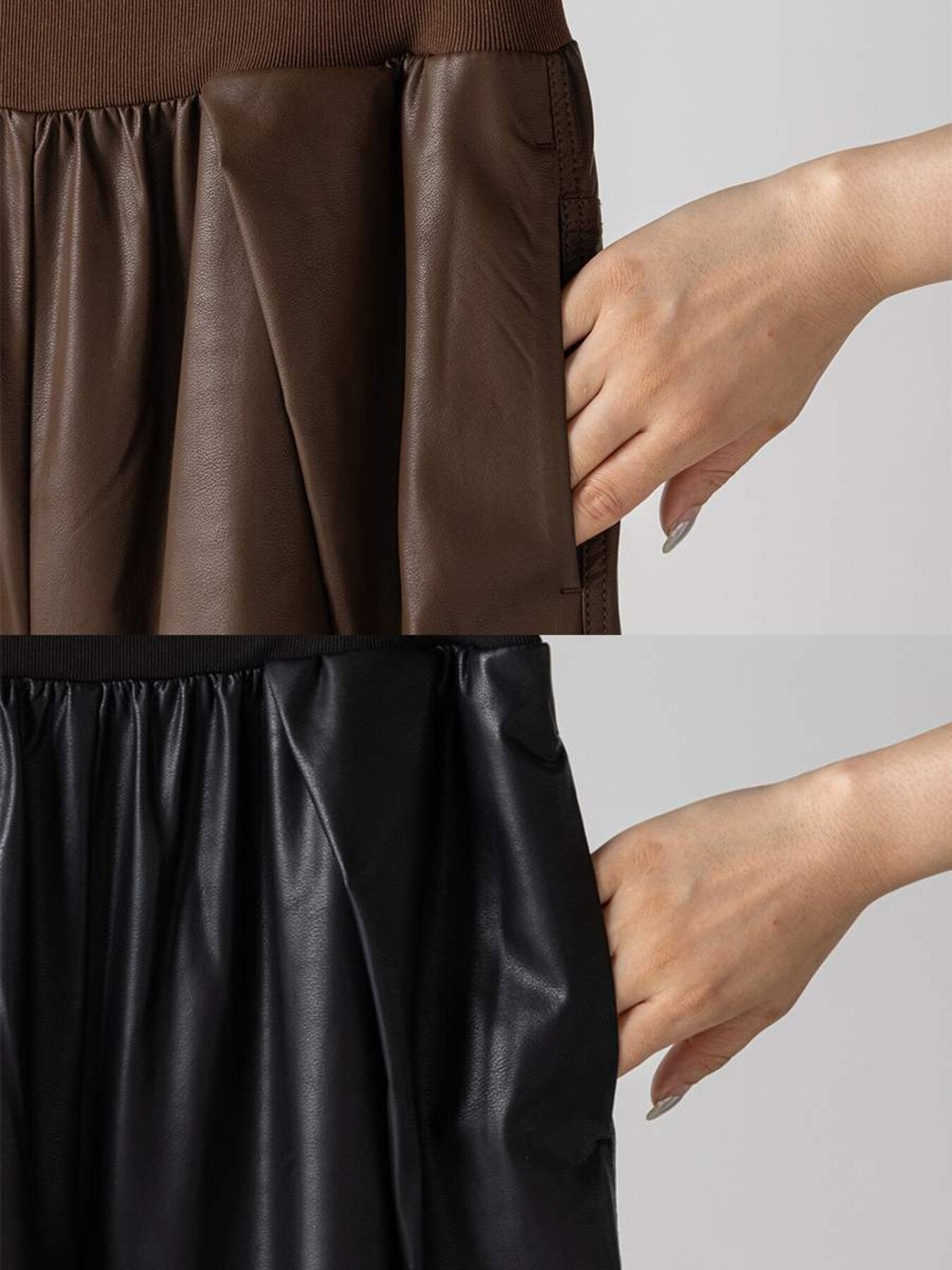 【予約販売】YENN RIB FAUX LEATHER PT Y264-31117