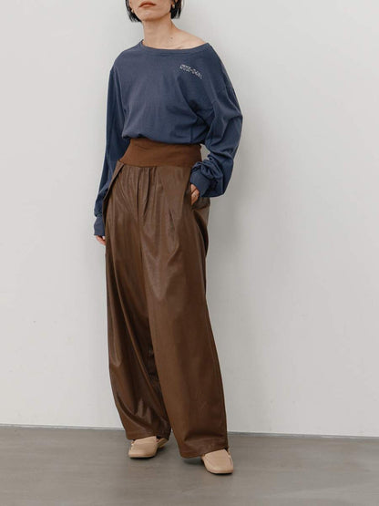 【予約販売】YENN RIB FAUX LEATHER PT Y264-31117