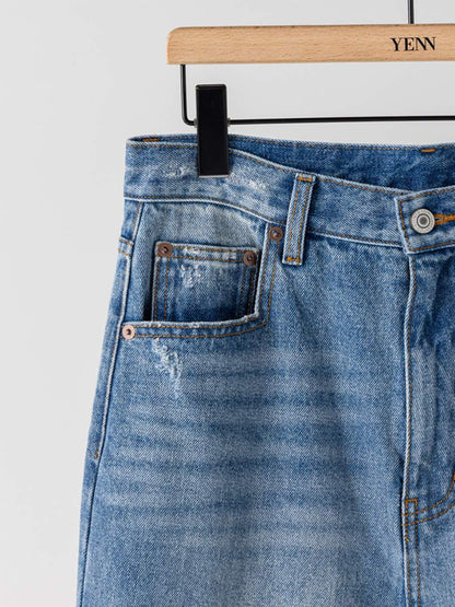 【予約販売】YENN HIGH DAMAGED WIDE PT Y264-31140