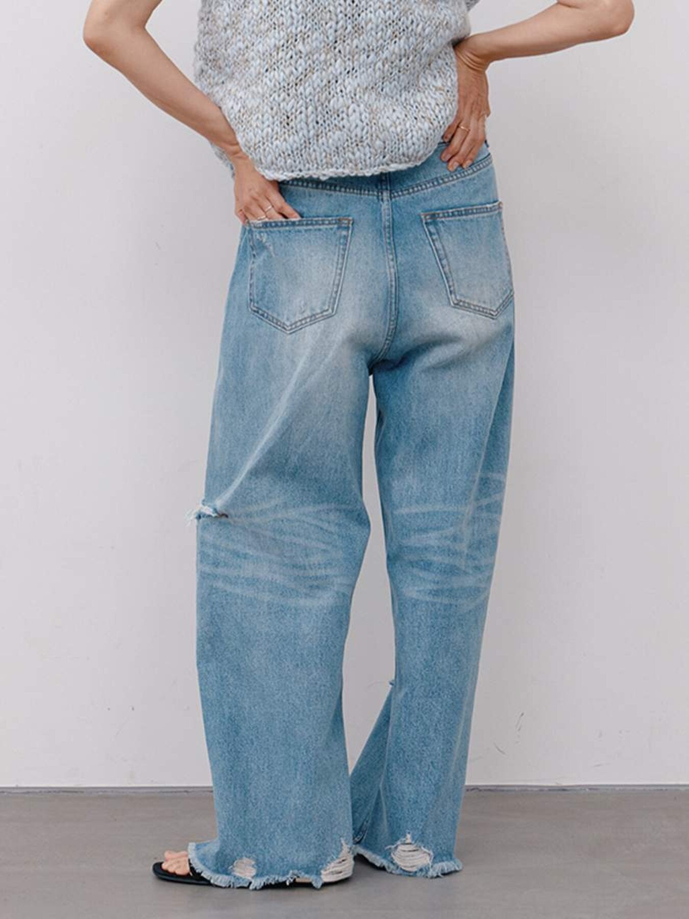 【予約販売】YENN HIGH DAMAGED WIDE PT Y264-31140