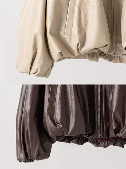 【予約販売】YENN LEATHER LIKE BLOUSON Y264-42119