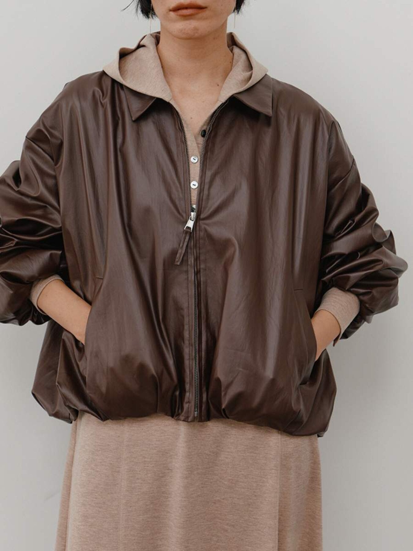 【予約販売】YENN LEATHER LIKE BLOUSON Y264-42119