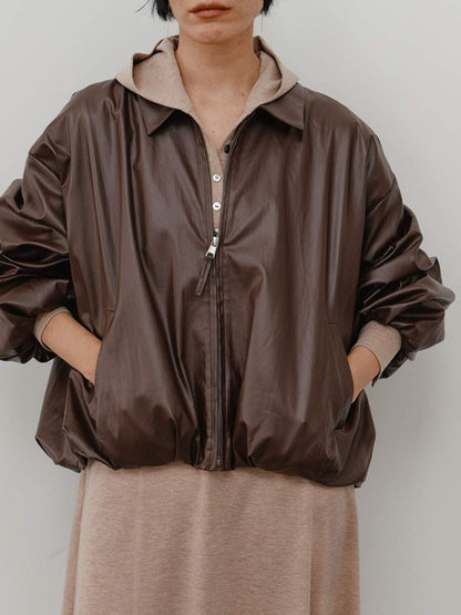 【予約販売】YENN LEATHER LIKE BLOUSON Y264-42119