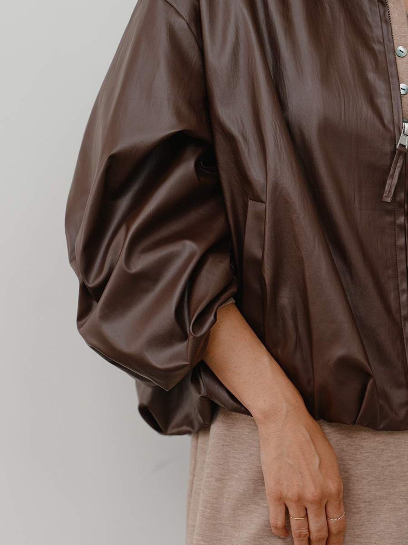 【予約販売】YENN LEATHER LIKE BLOUSON Y264-42119