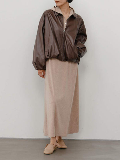 【予約販売】YENN LEATHER LIKE BLOUSON Y264-42119