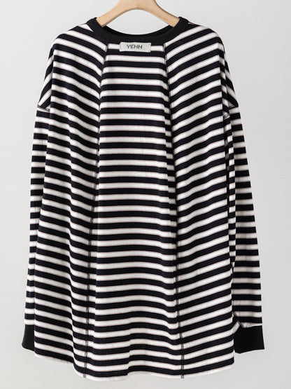 YENN STRIPE FORM LONG T Y264-81111